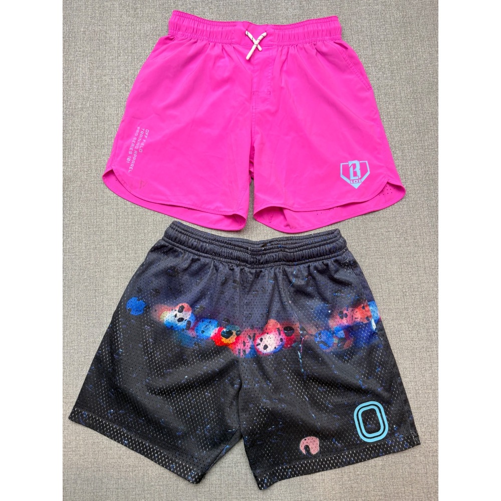 Youth XL Baseball Lifestyle 101 Overtime Athletic Shorts Lot Pink Black Sports